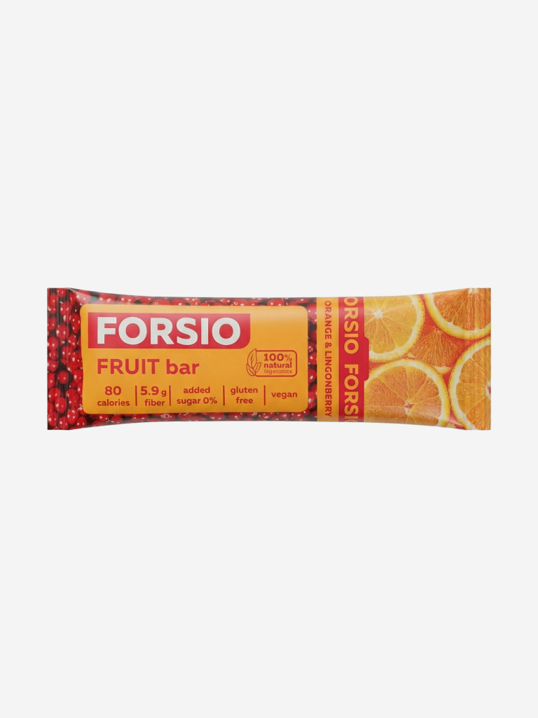 Фруктовый батончик Forsio абрикосовый с апельсином и брусникой, 30 г