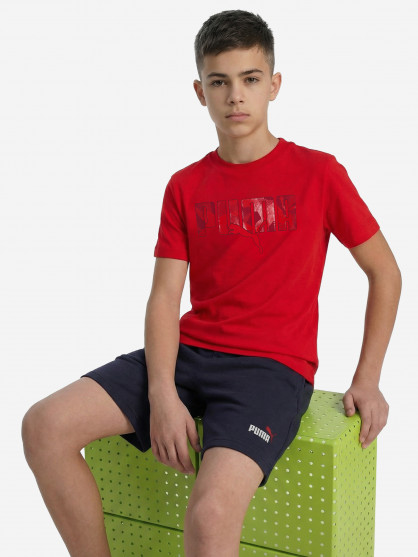 PUMA Ess Logo Lab Story 2 ұлдарға арналған футболкасы