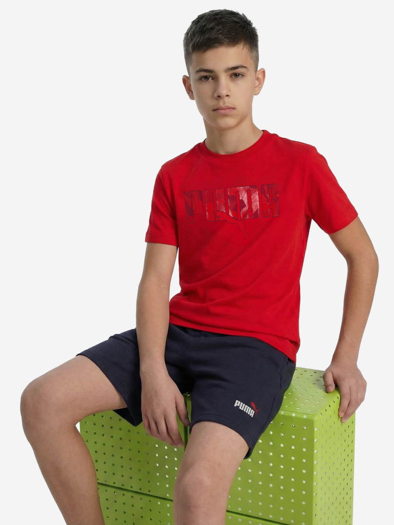 PUMA Ess Logo Lab Story 2 ұлдарға арналған футболкасы