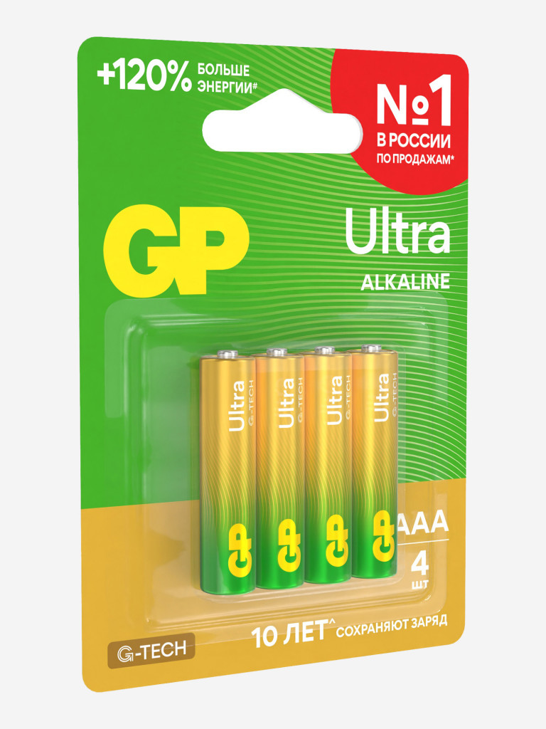 GP AAA G-tech шынашақтай сілтілі батареялары, 4 д. — фото №3