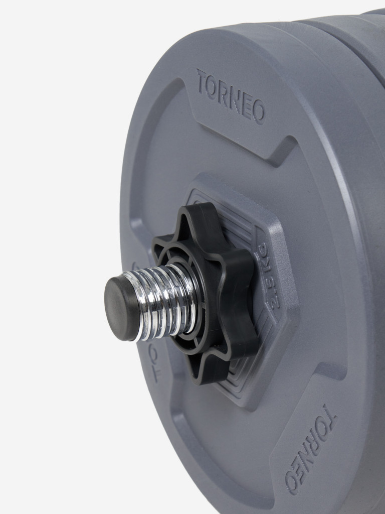 Набор гантели и штанга-переходник Torneo, 43 кг — фото №9