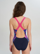 Купальник слитный для девочек Speedo Print Powerback — фото №2