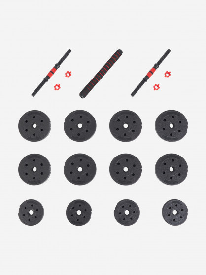 Torneo пластик дискілері бар гантельдер жинағы, 20 кг