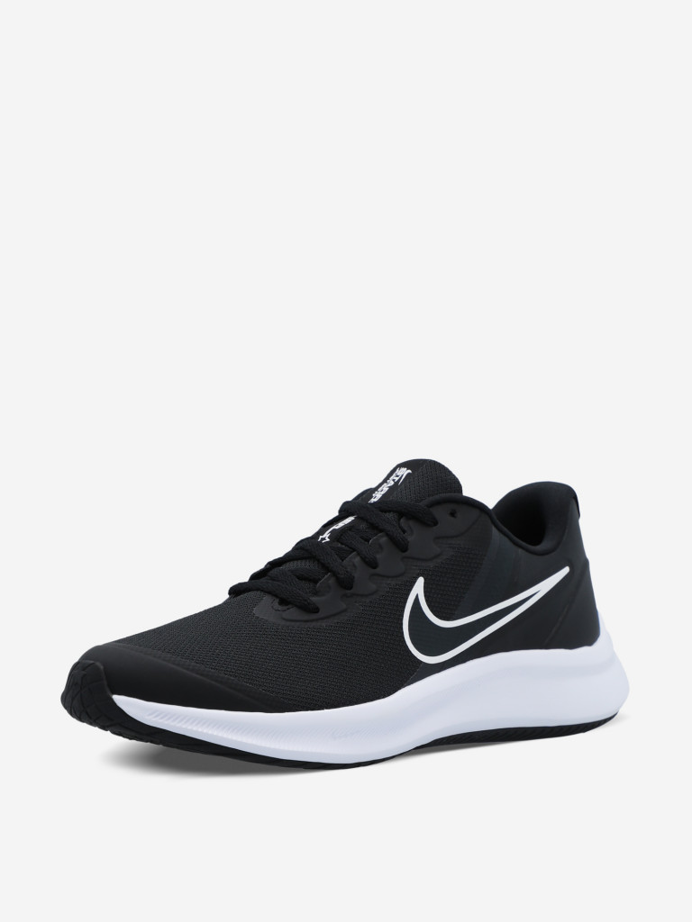Кроссовки для мальчиков Nike Star Runner 3 (GS) черный/белый цвет ...