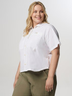 Columbia Brea Falls Woven SS әйелдер қысқа жеңді жейдесі, Plus Size