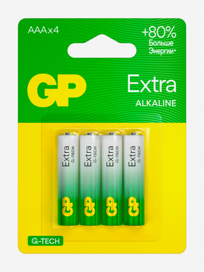 GP AAA G-tech сілтілі шынашақ батареялары, 4 д.