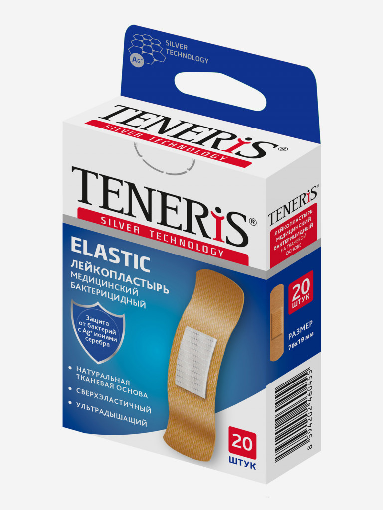 Лейкопластырь бактерицидный Teneris Elastic, 20 шт