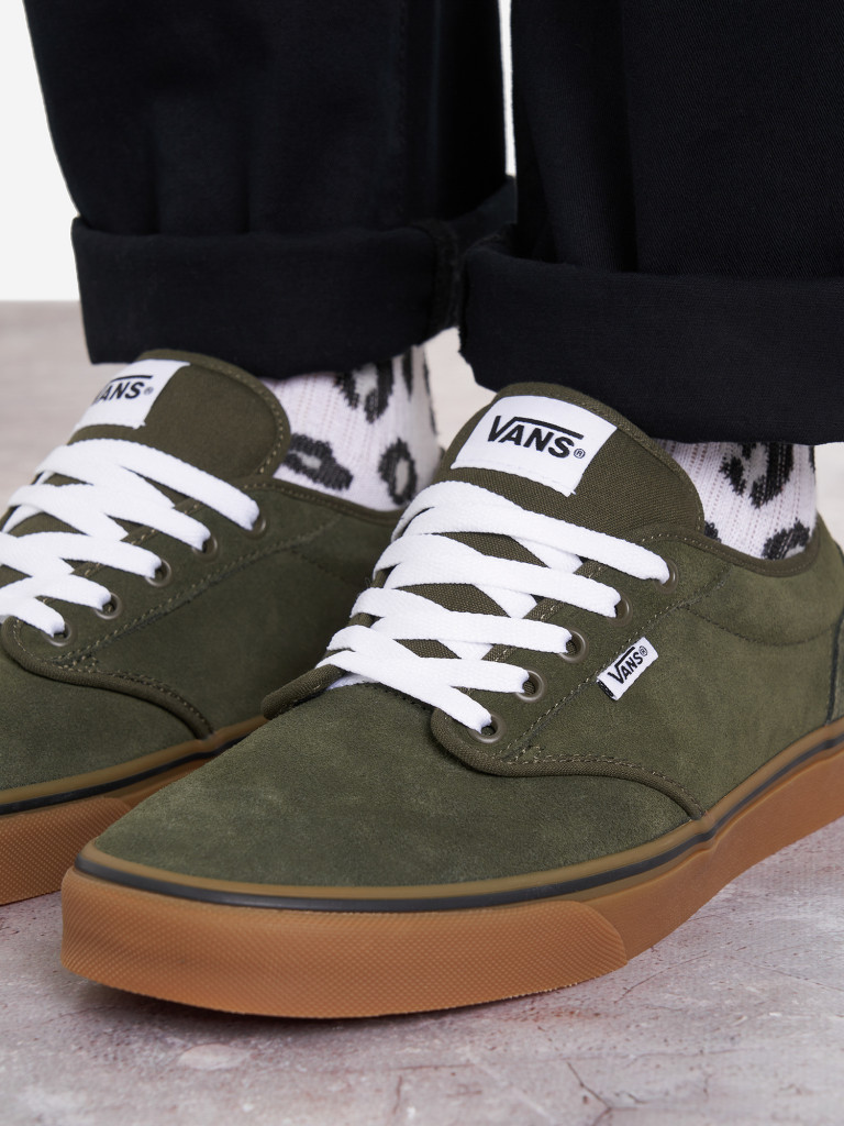 Кеды мужские Vans Atwood хаки/коричневый цвет — купить за 19240 тг со ...