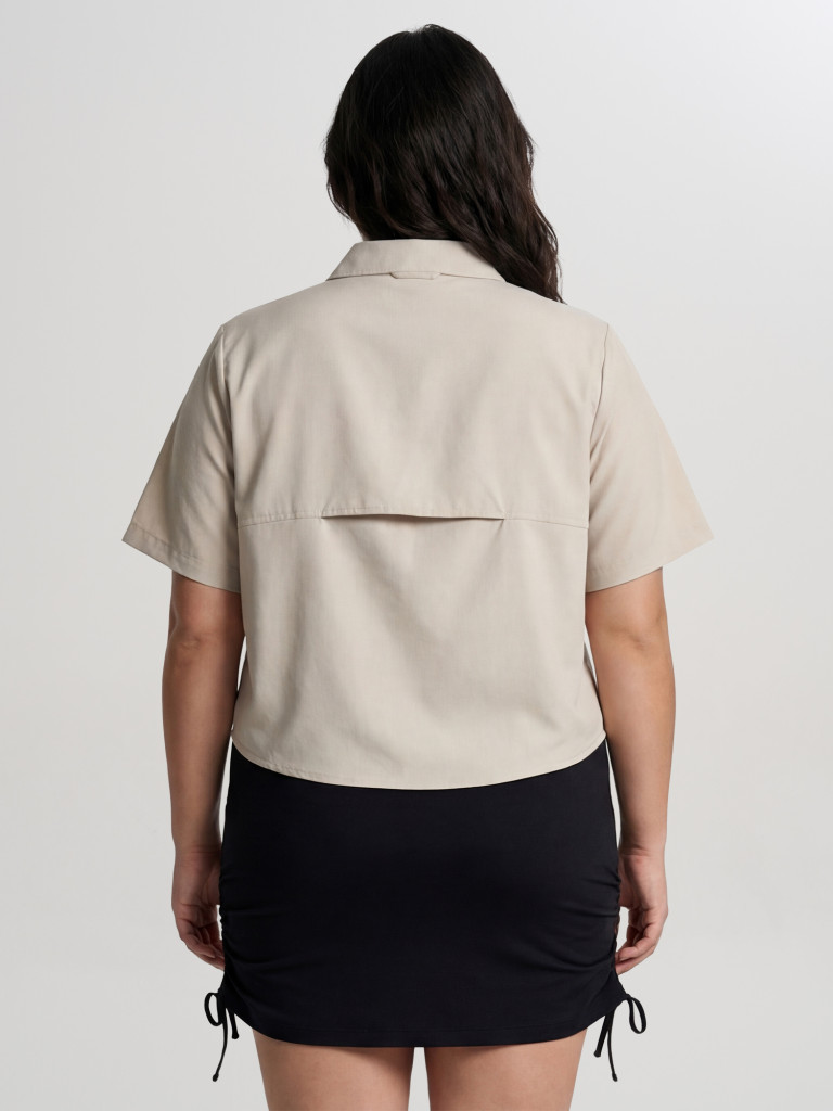 Рубашка с коротким рукавом женская Columbia Brea Falls Woven SS, Plus Size — фото №3