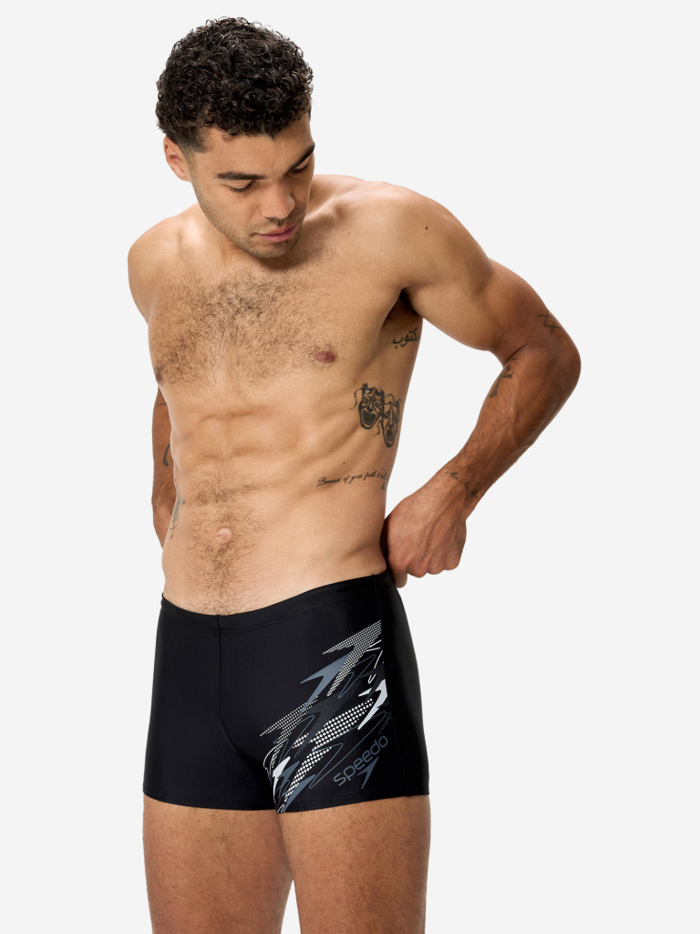 Плавки-шорты мужские Speedo Medley Logo Aquashort Blk/Red