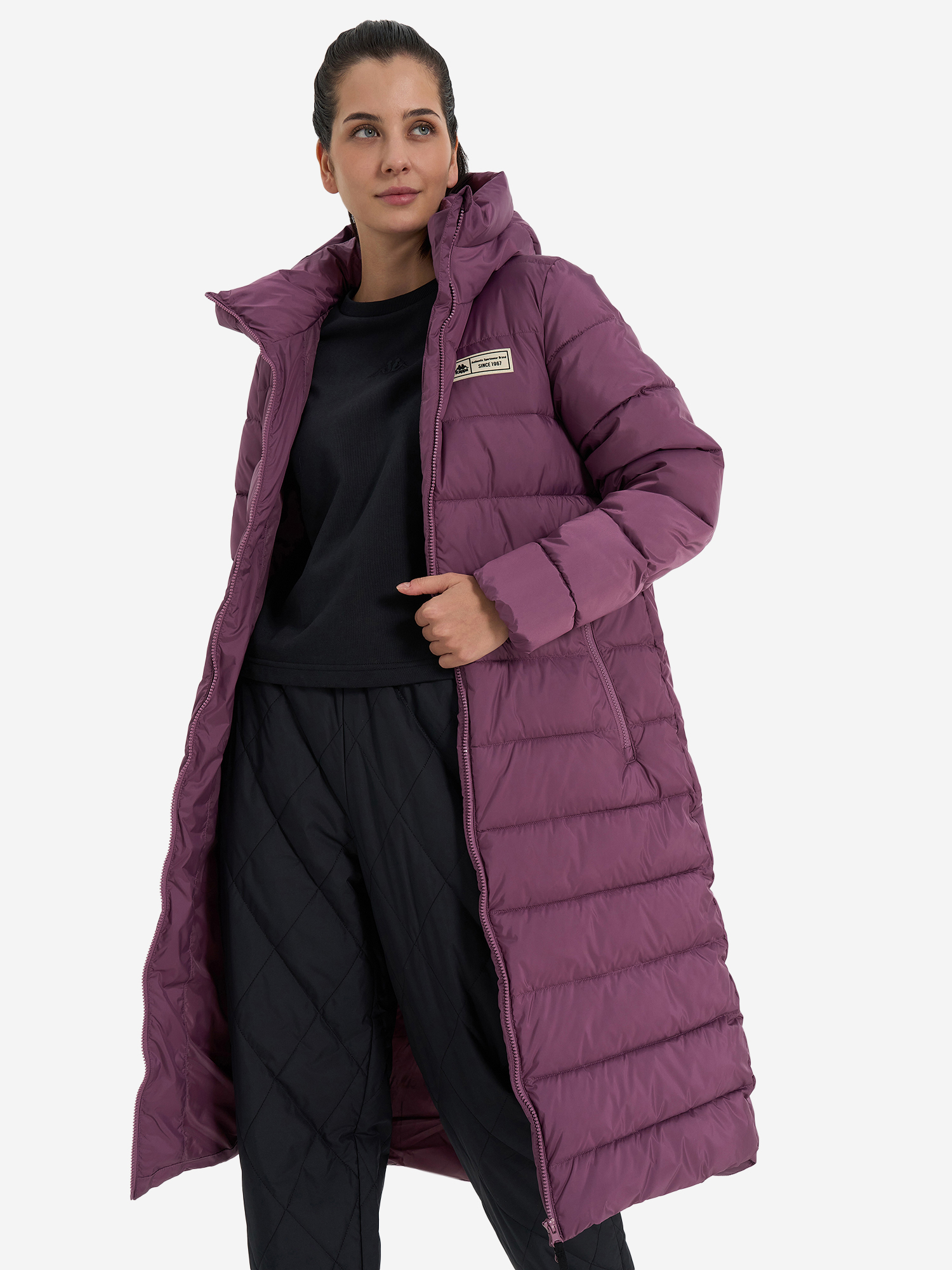 Пальто утепленное женское Kappa черничный цвет — купить за 54490 тг в ...