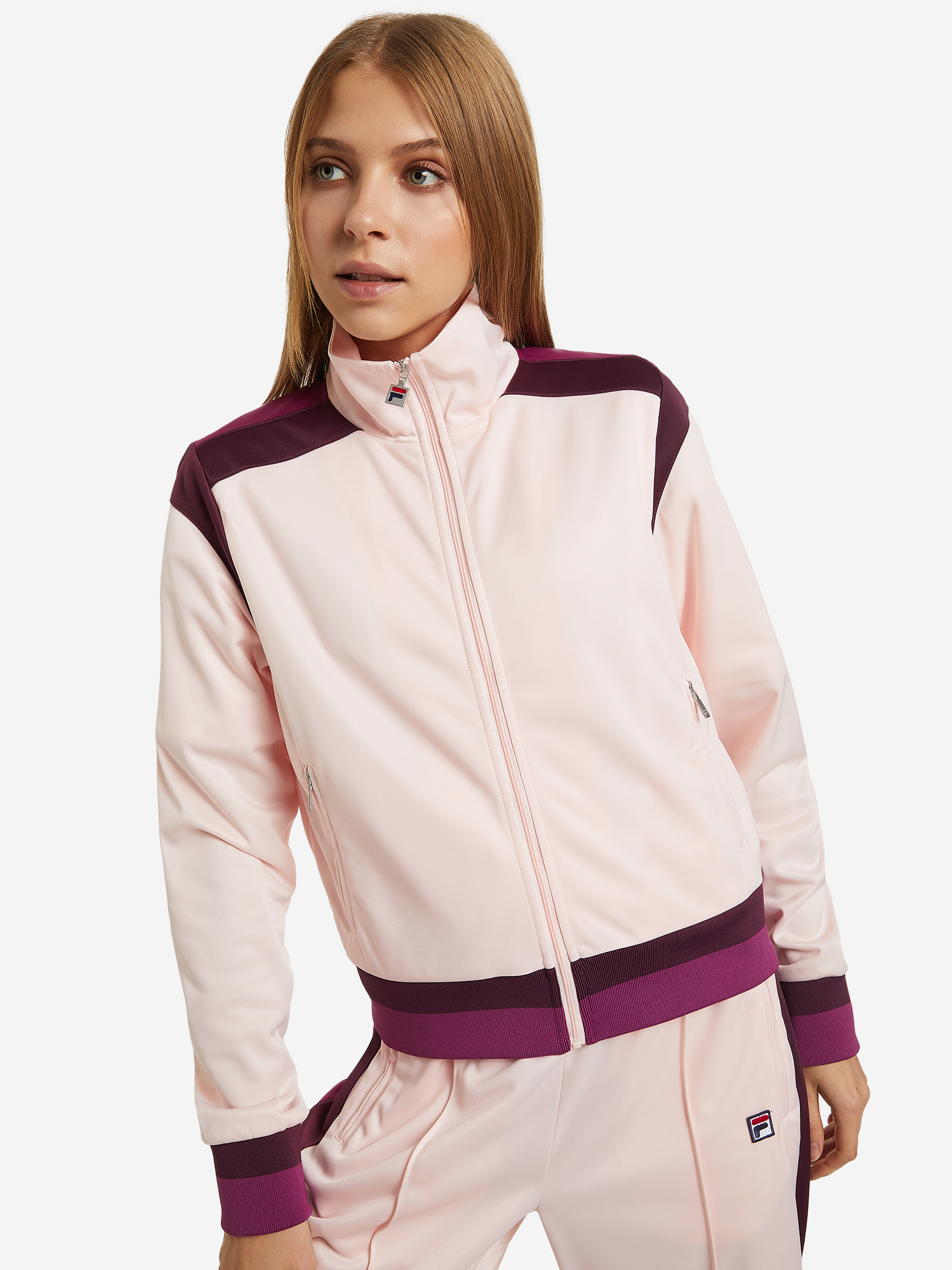 Ветровка женская FILA розовый цвет — купить за 18240 тг со скидкой 50 % ...