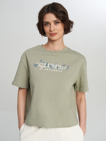 Футболка женская Columbia Rolling Bend Graphic Relaxed Crop SS