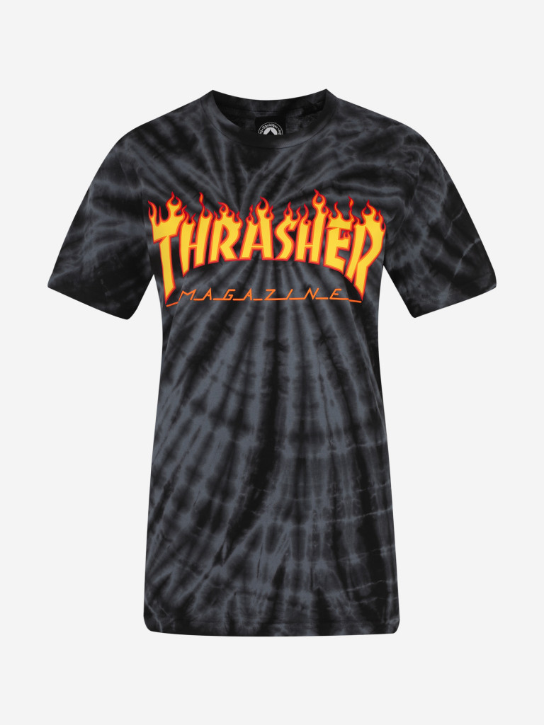 Thrasher Flame Logo Tie Dye әйелдер футболкасы — фото №4