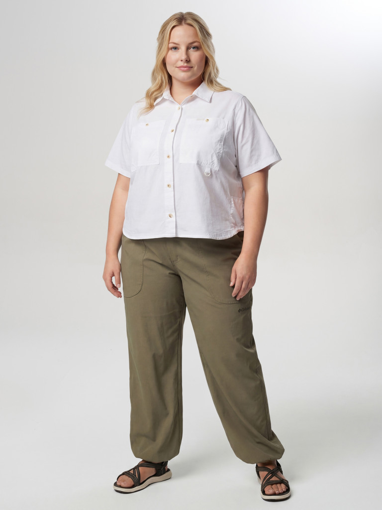 Columbia Brea Falls Woven SS әйелдер қысқа жеңді жейдесі, Plus Size — фото №4