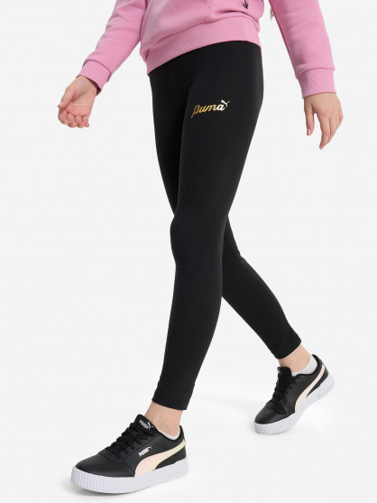 Легинсы для девочек PUMA ESS+ Script Metallic