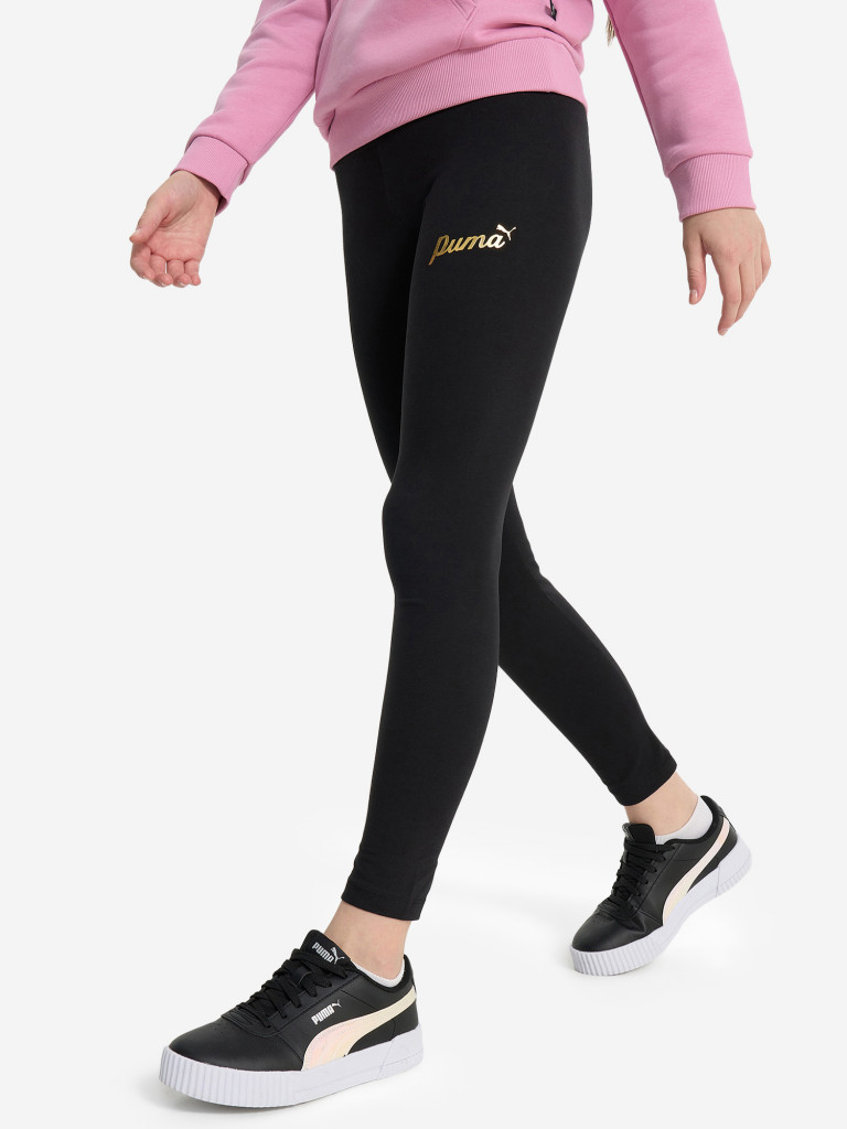 Легинсы для девочек PUMA ESS+ Script Metallic