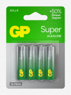 GP AA Super сілтілі батареялары, 4 д.