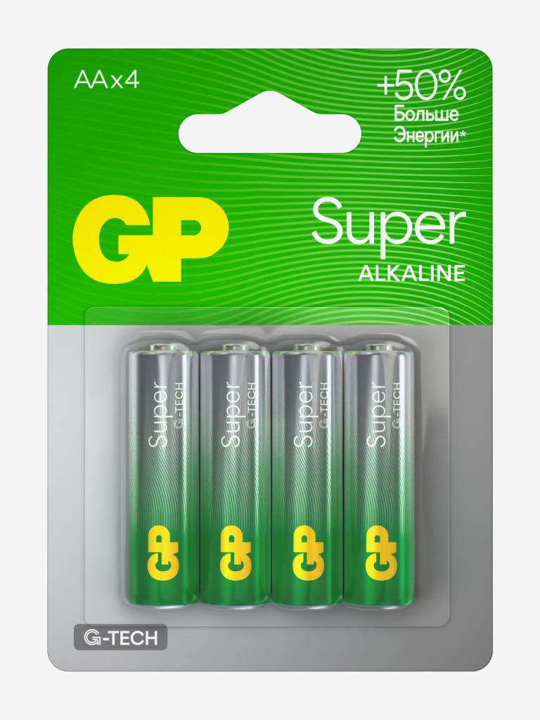 GP AA Super сілтілі батареялары, 4 д.