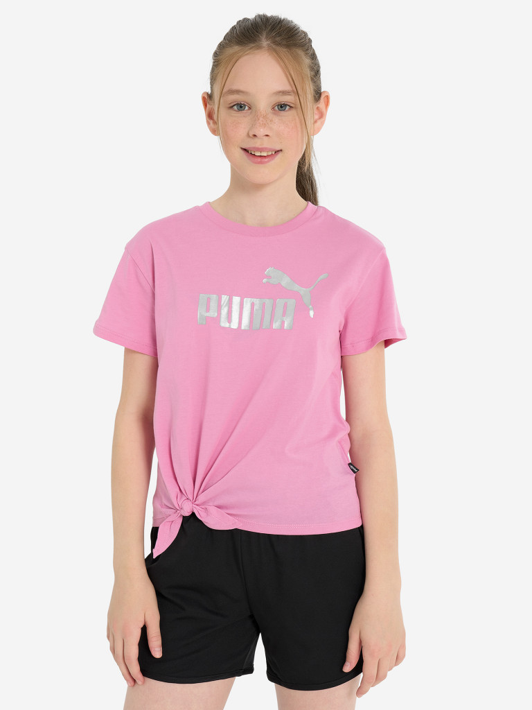 PUMA Essentials Logo Knotted қыздарға арналған футболкасы — фото №2