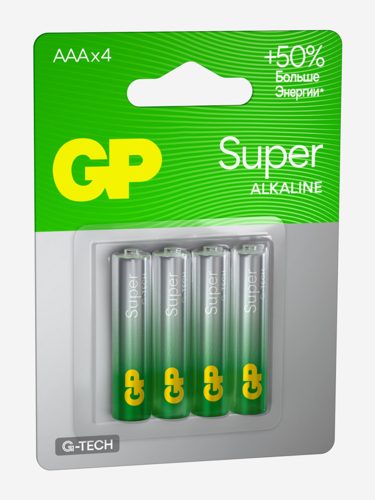 GP AAA Super сілтілі батареялары, 4 д. — фото №2