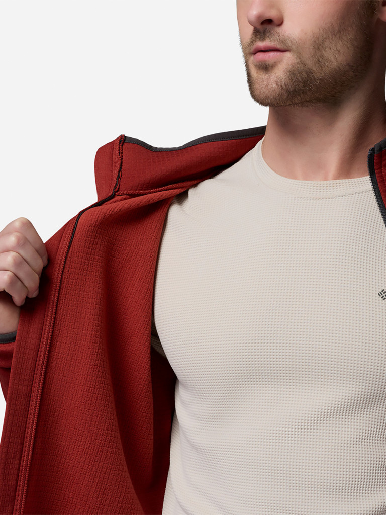 Columbia Essential Hike Grid Fleece Full Zip ерлер флис жемпірі — фото №6
