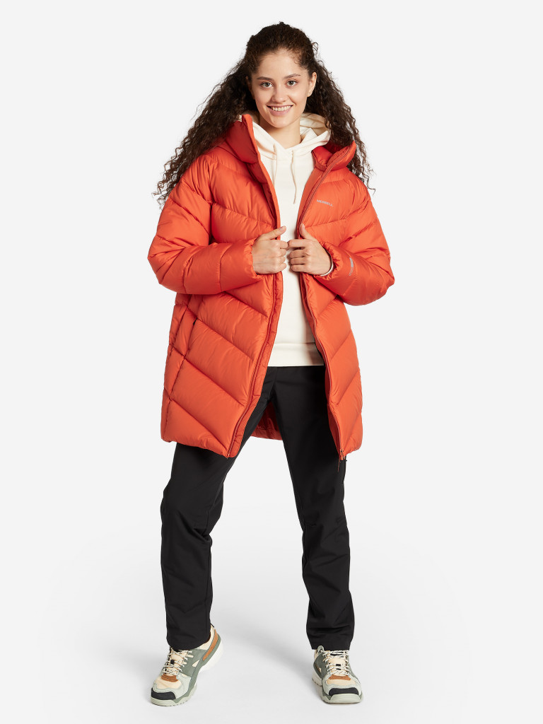 Пуховик женский Merrell оранжевый цвет — купить за 39240 тг. со скидкой ...
