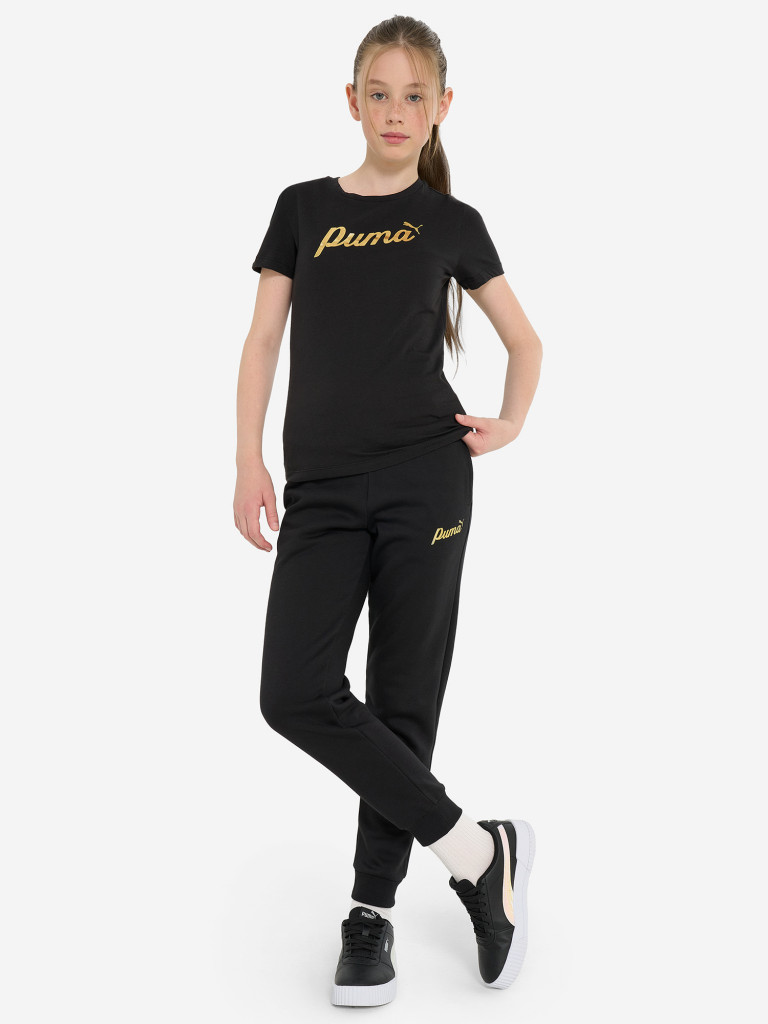 Футболка для девочек PUMA ESS+ Script Metallic — фото №4