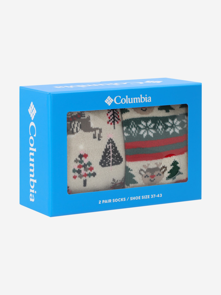 Носки Columbia Deerly Joyful Medium Weight Thermal Crew Brushed 2 PK Gift Box, 2 пары