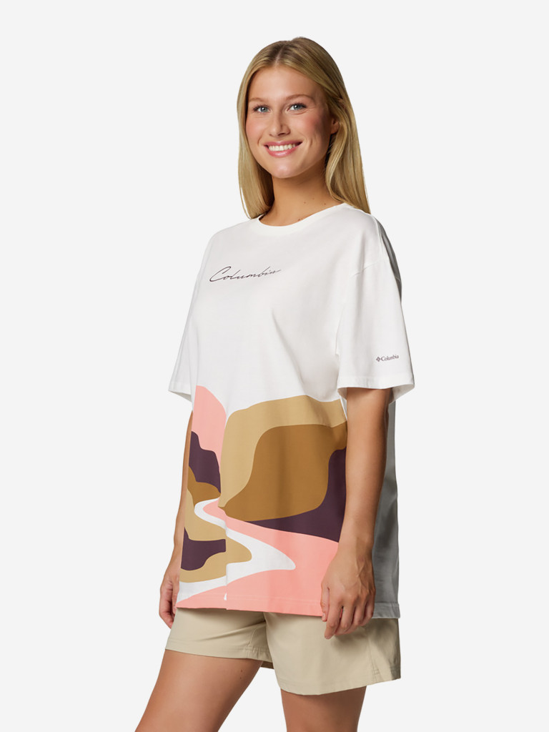 Футболка женская оверсайз Columbia Rolling Bend Graphic Oversized Tee — фото №4