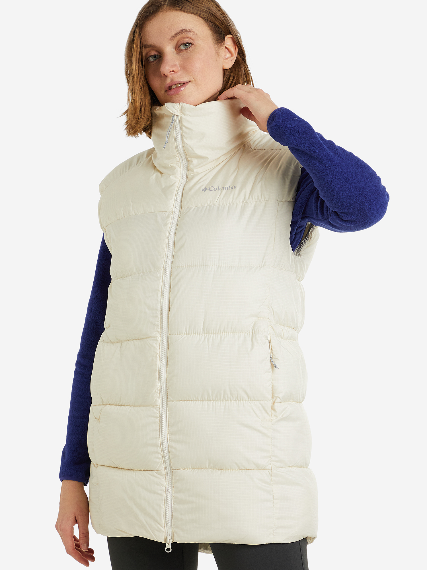 Жилет утепленный женский Columbia Puffect Mid Vest молочный цвет ...