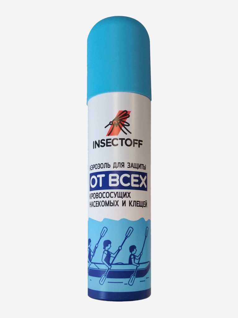 Аэрозоль от клещей и комаров Insectoff голубой цвет — купить за 1990 тг ...