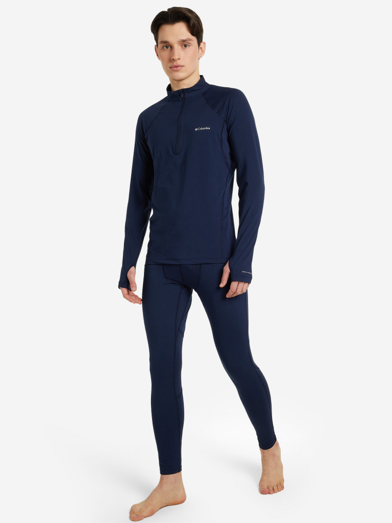 Термобелье верх мужское Columbia Midweight Stretch Long Sleeve Half Zip — фото №3