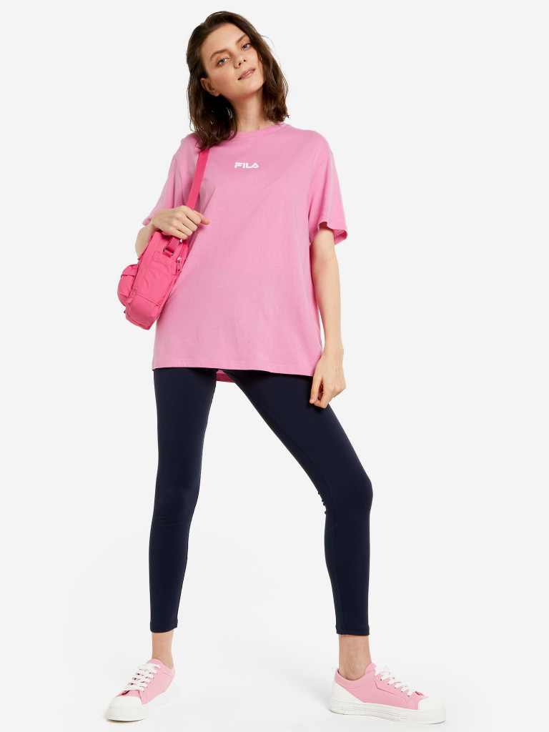 Футболка женская оверсайз FILA Essentials розовый цвет — купить за 7290 ...