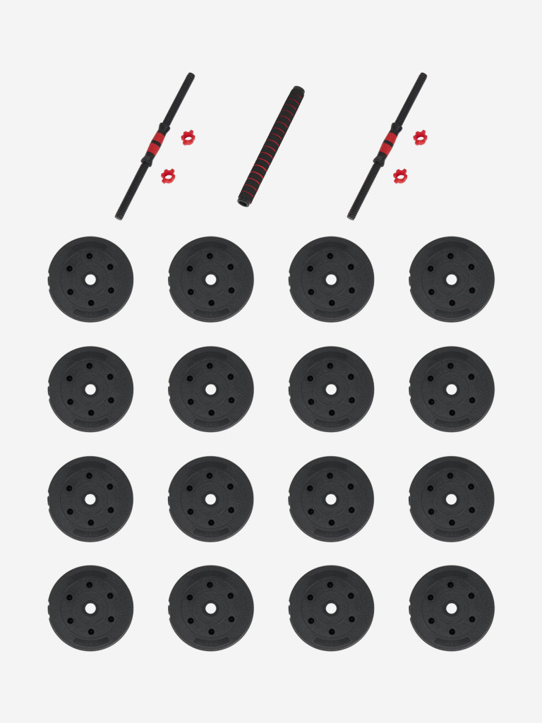 Набор гантели и штанга-переходник Torneo, 50 кг — фото №3