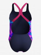 Купальник слитный для девочек Speedo Print Powerback — фото №2