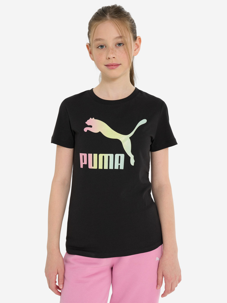 PUMA Classic Shiny Color Logo қыздарға арналған футболкасы — фото №2