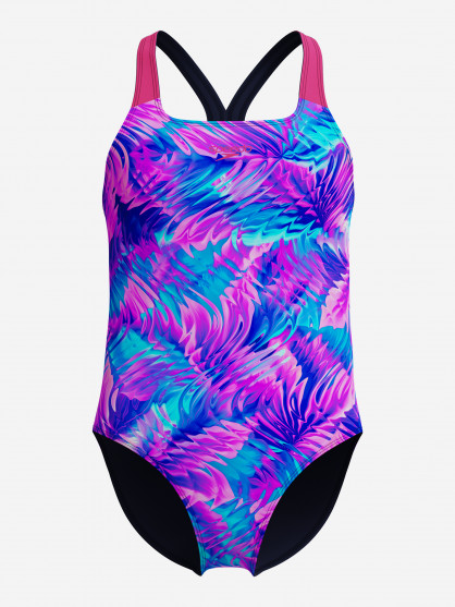 Купальник слитный для девочек Speedo Print Powerback