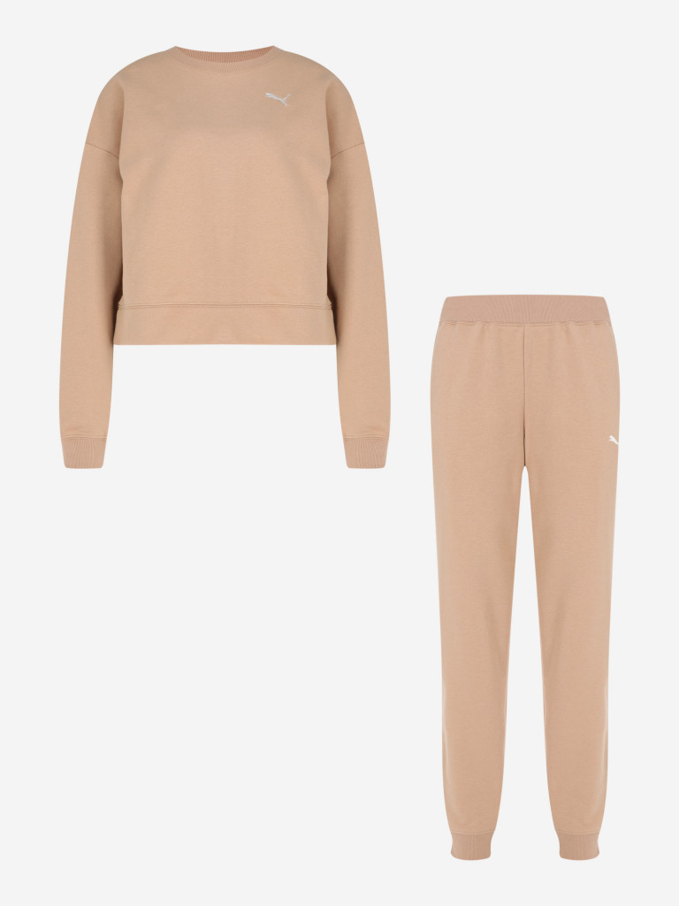 Спортивный костюм женский PUMA Loungewear бежевый цвет — купить за ...