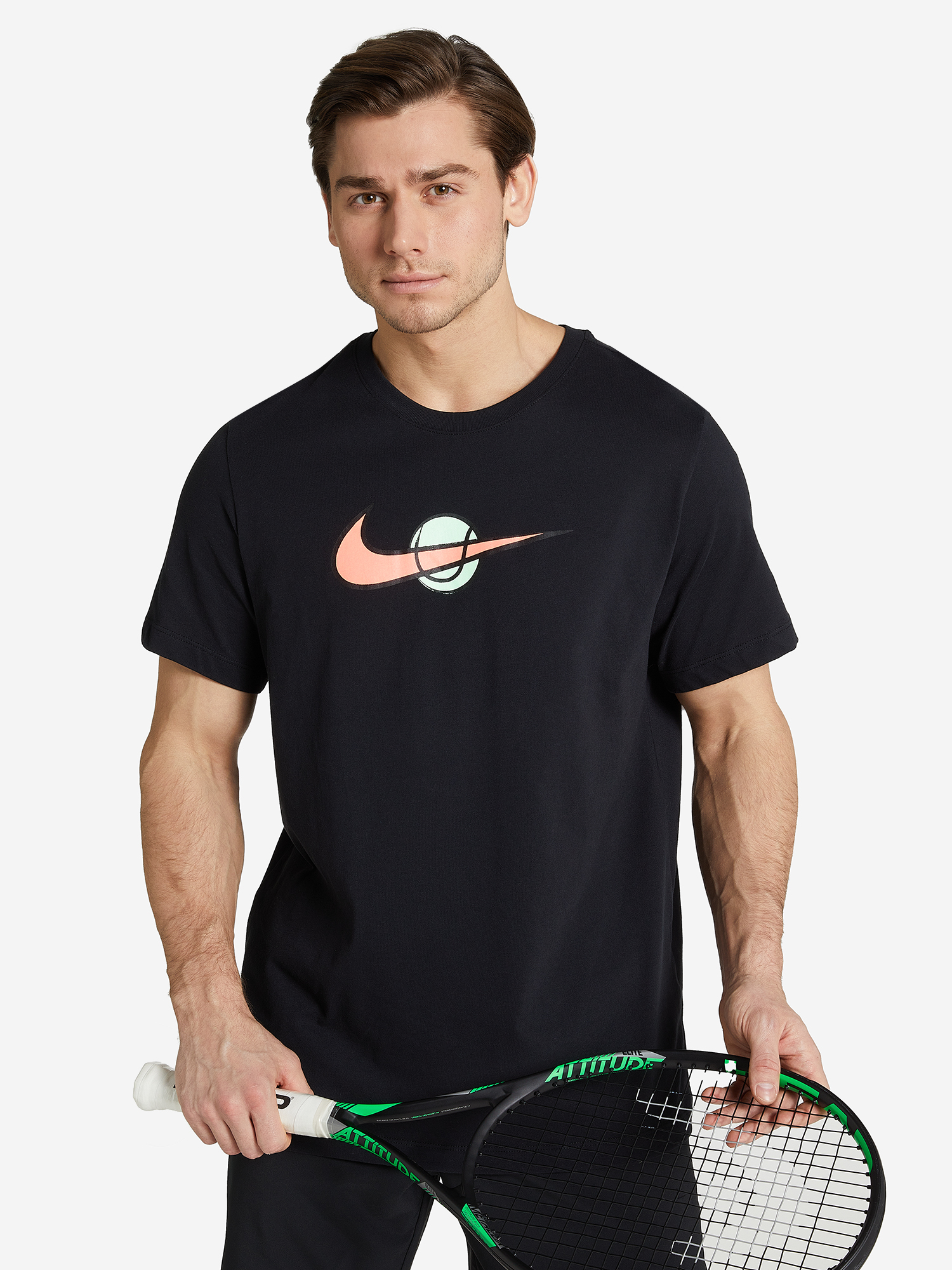 Футболка мужская Nike Court Swoosh черный цвет — купить за 15990 тг в ...