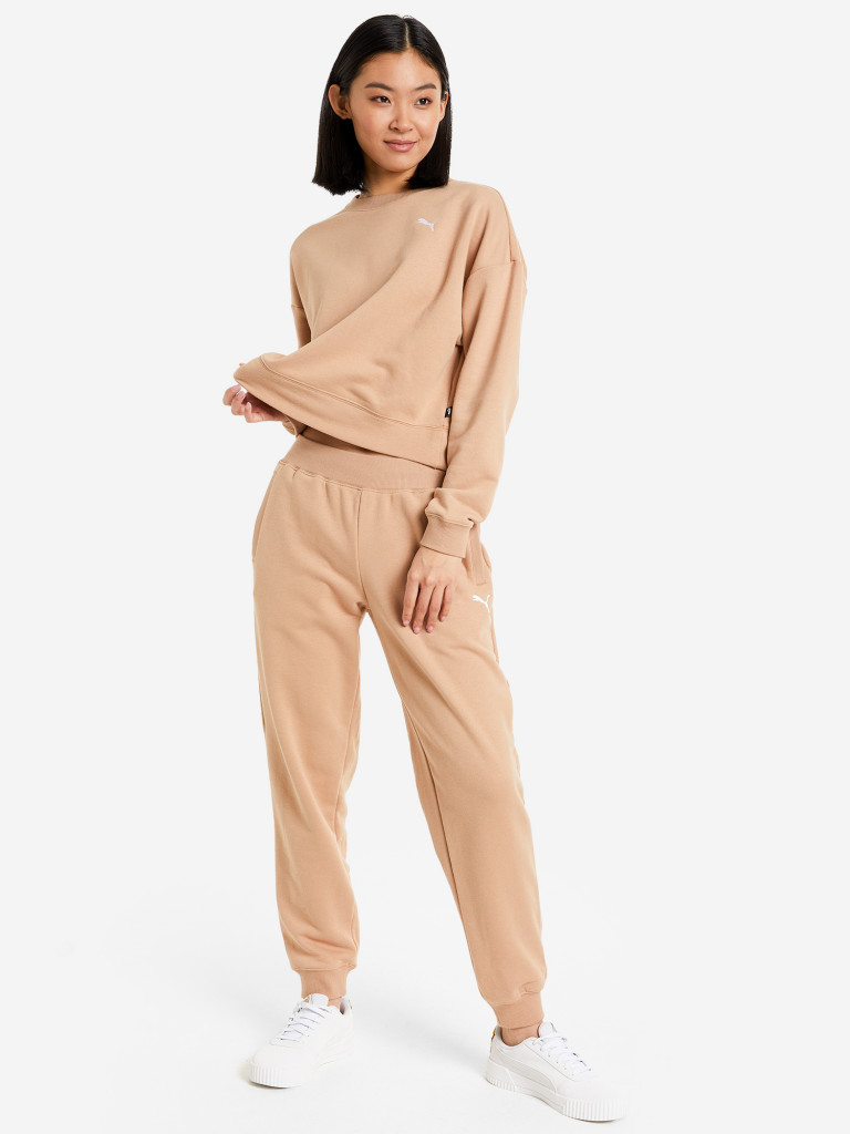 Спортивный костюм женский PUMA Loungewear бежевый цвет — купить за ...