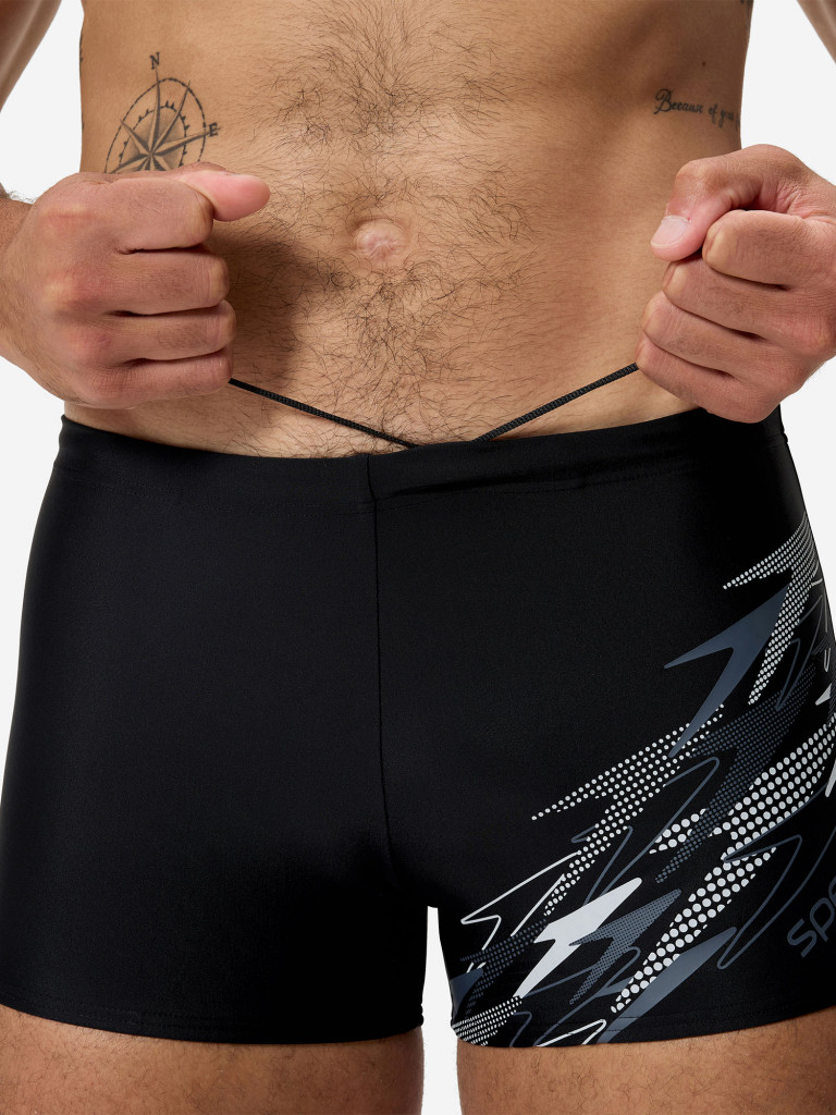 Плавки-шорты мужские Speedo Medley Logo Aquashort Blk/Red — фото №5