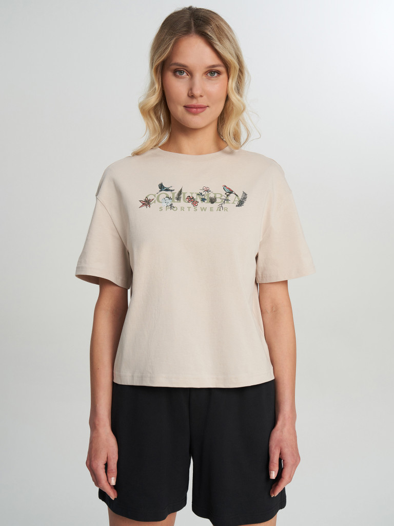 Футболка женская Columbia Rolling Bend Graphic Relaxed Crop SS — фото №2