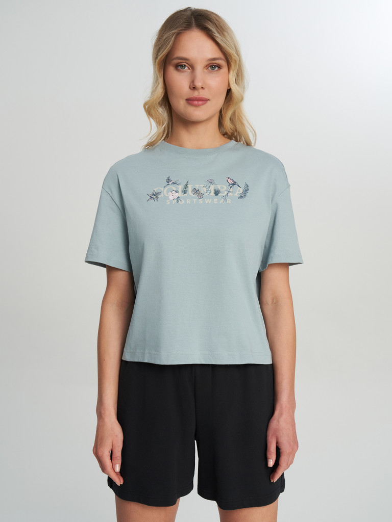 Columbia Rolling Bend Graphic Relaxed Crop SS әйелдер футболкасы — фото №2