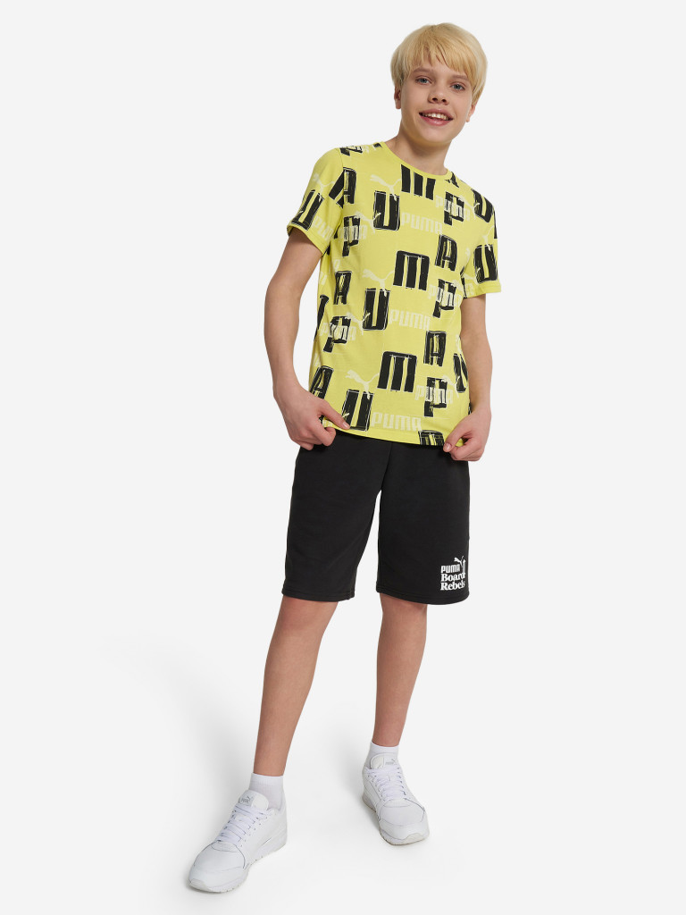 PUMA Ess+ Logo Lab ұлдарға арналған футболкасы — фото №4