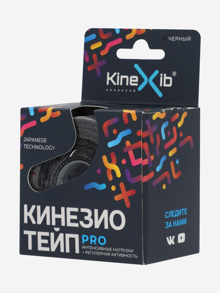 Кинезиотейп Kinexib Pro tape, черный — фото №2
