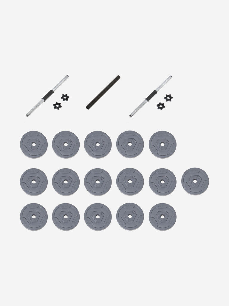 Набор гантели и штанга-переходник Torneo, 43 кг — фото №3