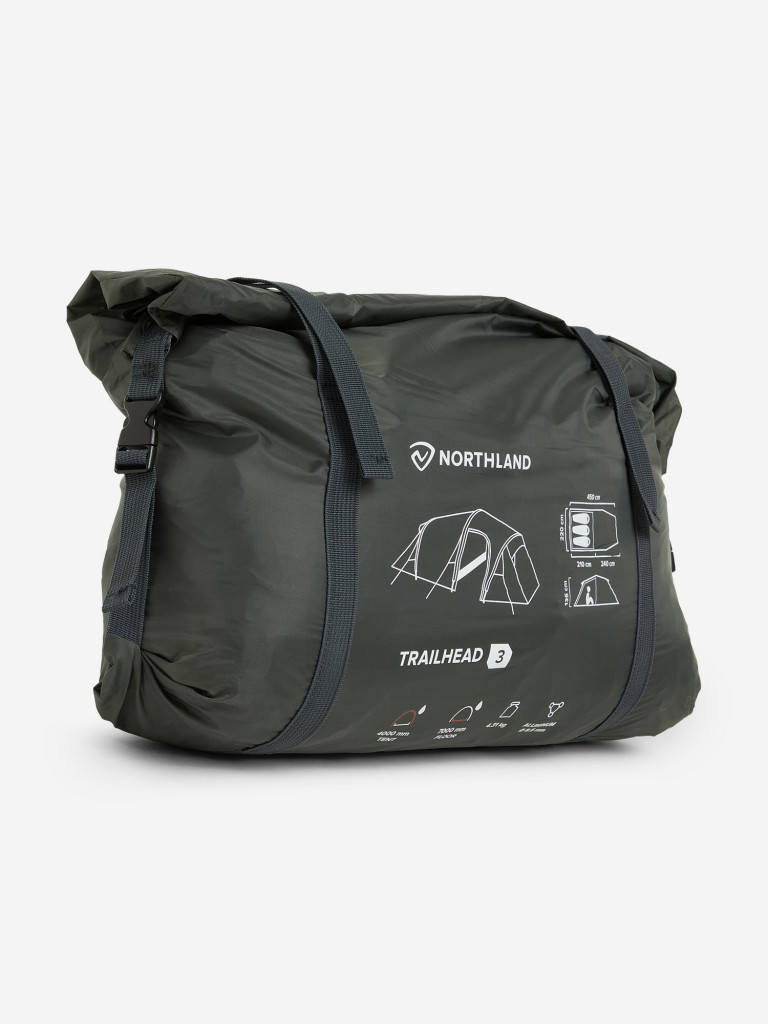 Палатка 3-местная Northland Trailhead 3 темно-зелёный цвет — купить за ...