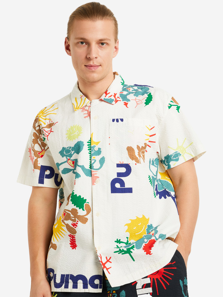 Рубашка с коротким рукавом мужская PUMA Adventure Planet Aop
