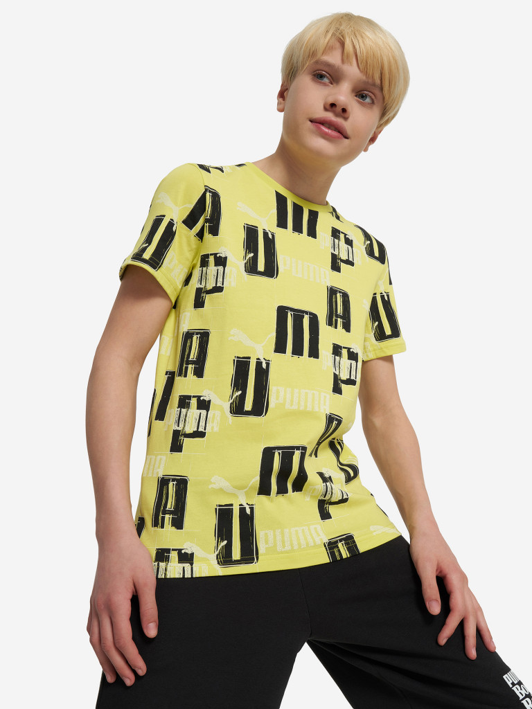 PUMA Ess+ Logo Lab ұлдарға арналған футболкасы